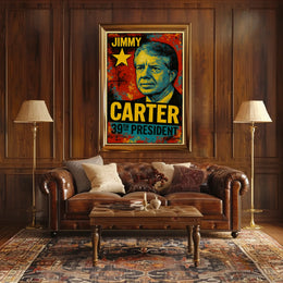 Jimmy Carter 39th President of the United States Graffiti Pop Art Poster