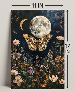 Moonlit Garden Dreamscape Fantasy Poster