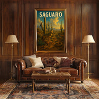 Saguaro Desert Wildlife Poster