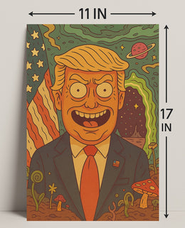 Cosmic Cartoon President Poster PosterGoat