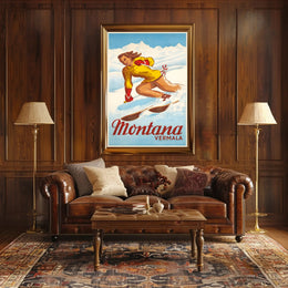 Montana Vermala Ski Resort Poster PosterGoat