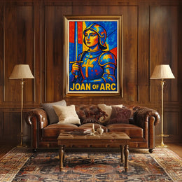 Joan Of Arc A Stained Glass Tribute Poster