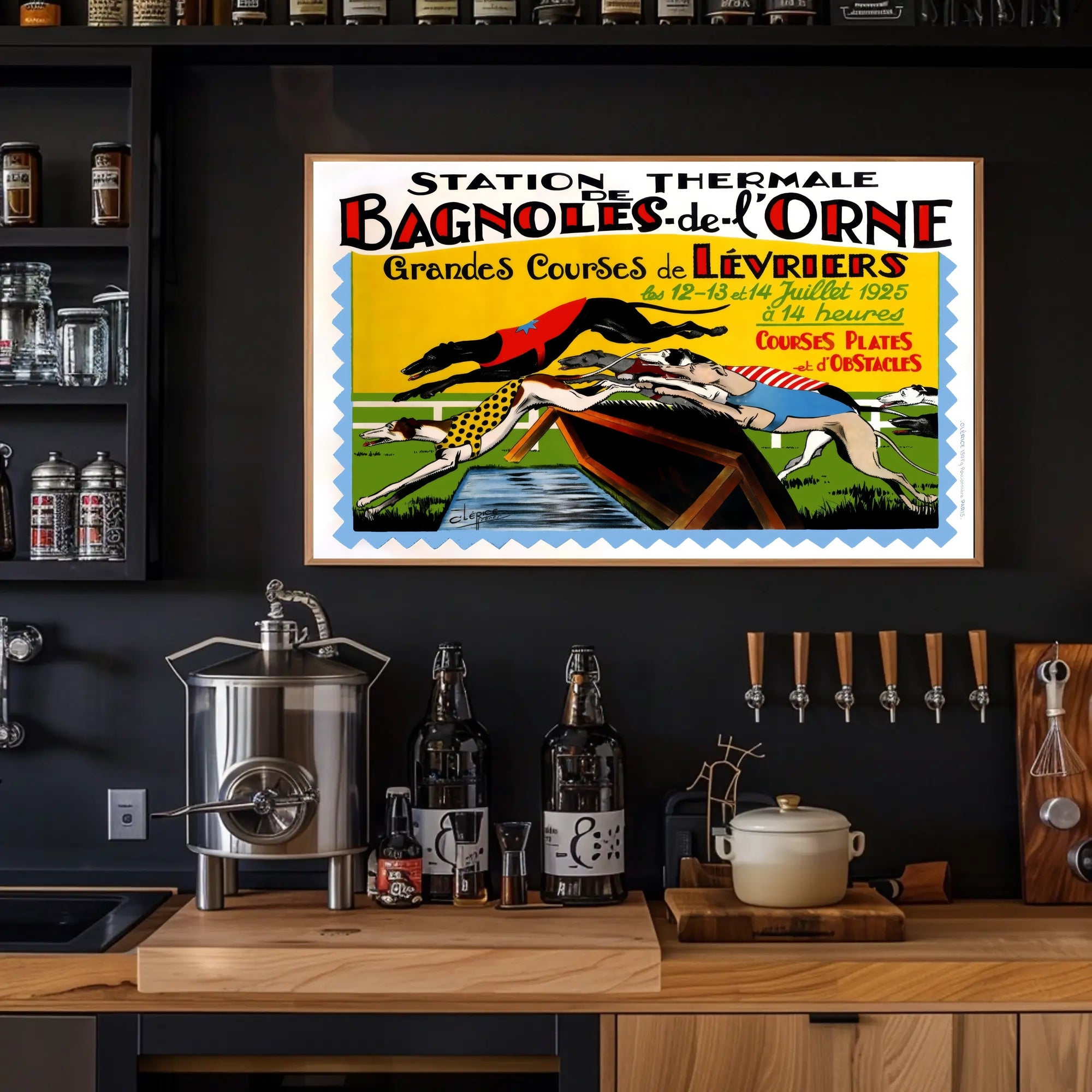 Greyhound Racing Bagnoles-de-l'Orne 1925 Sports Poster PosterGoat