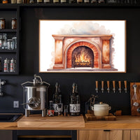 Cozy Hearth Illustration Poster
