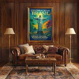 Celebration of Brazil vibrant cultural heritage poster