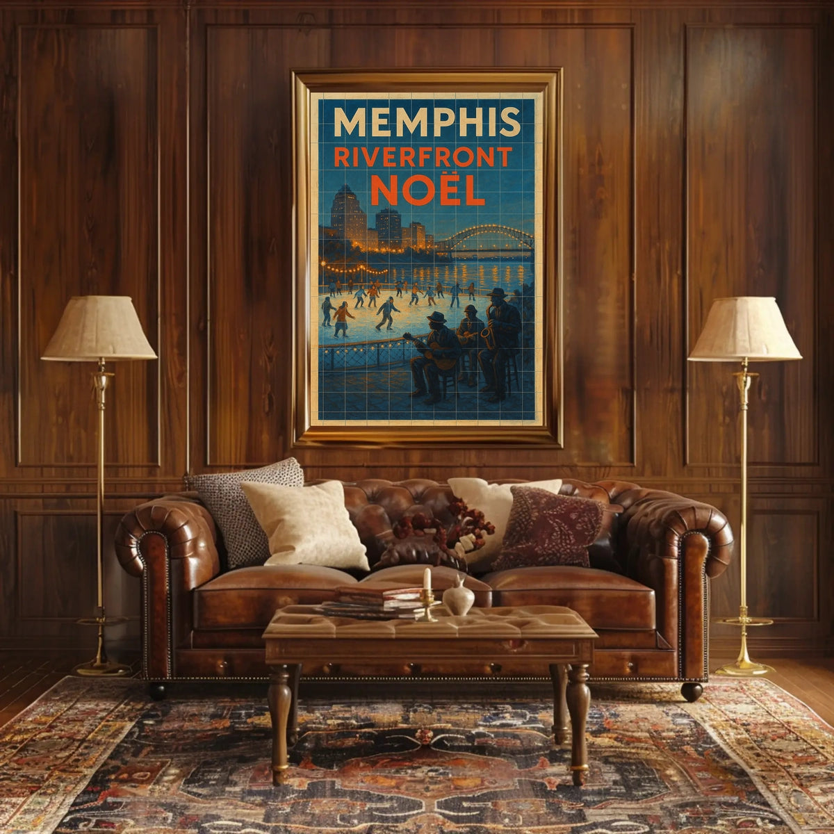 Memphis Riverfront Noël Poster