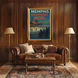 Memphis Riverfront Noël Poster