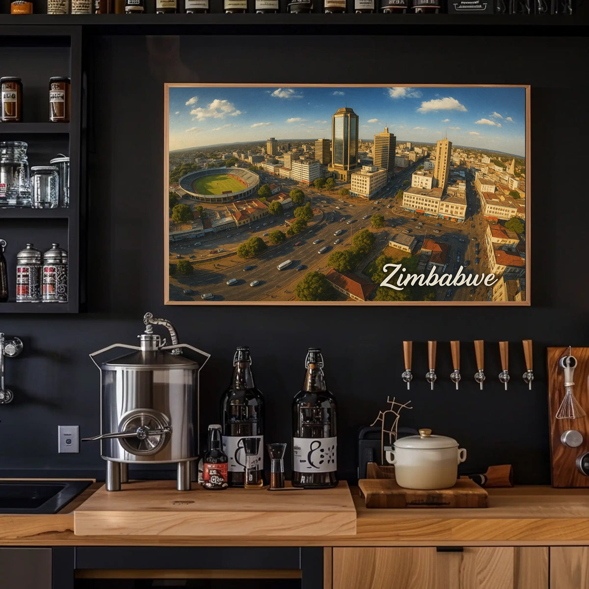 Zimbabwe Cityscape Poster