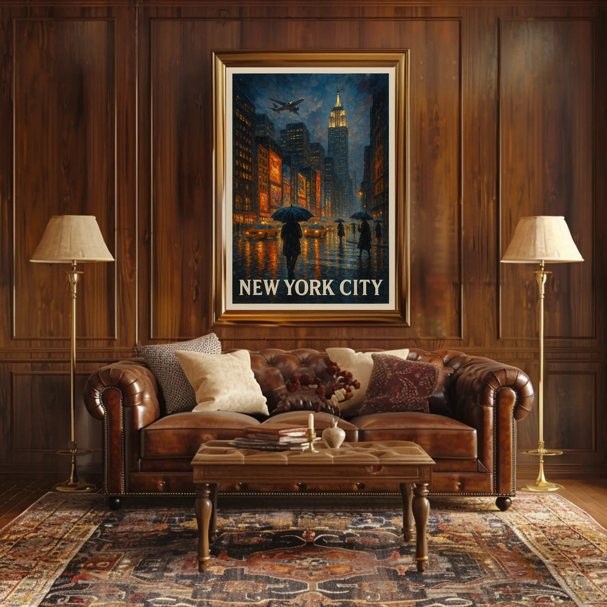 New York City A Rainy Evening Poster