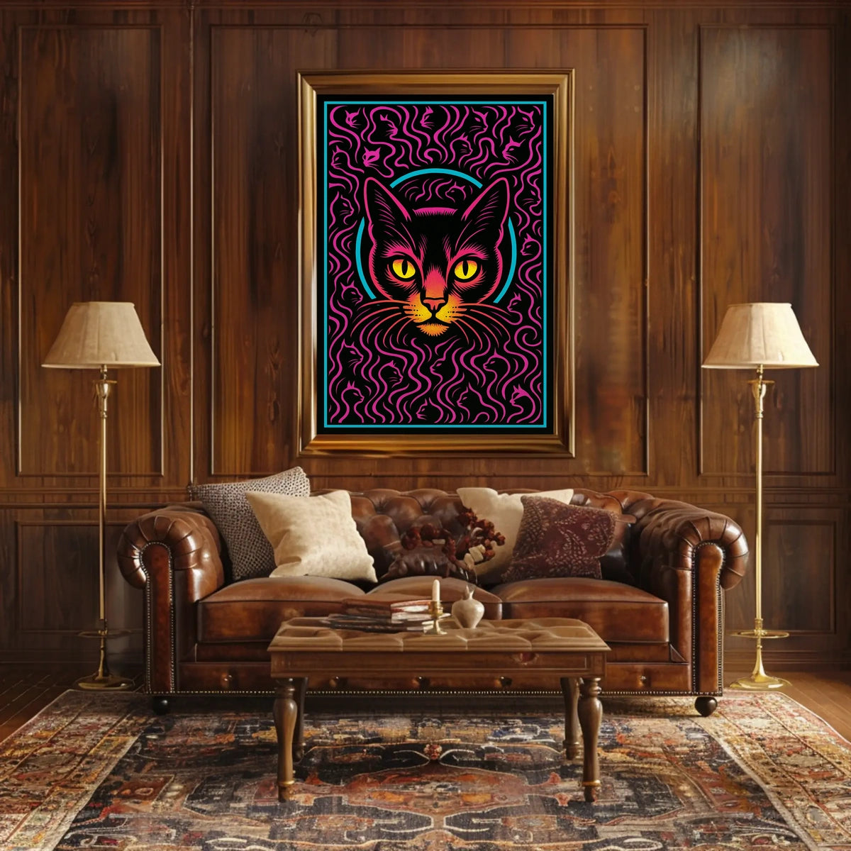 Mystical Feline Art Poster