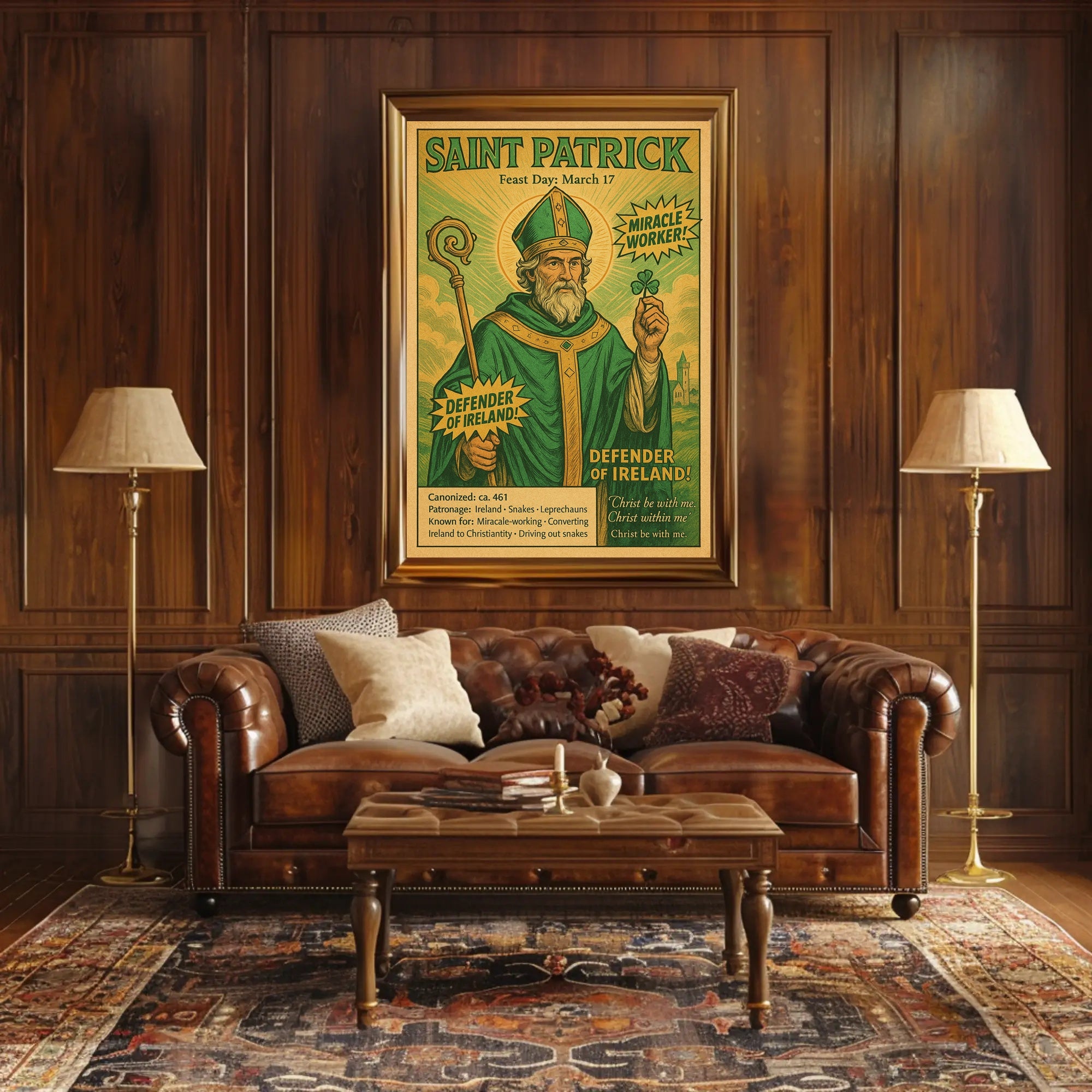 Saint Patrick – Defender of Ireland Poster PosterGoat