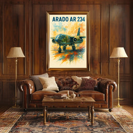 Arado AR 234 Vintage WWII Aviation Art Poster