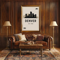 Denver Skyline Est. 1858 Poster PosterGoat
