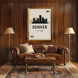 Denver Skyline Est. 1858 Poster PosterGoat