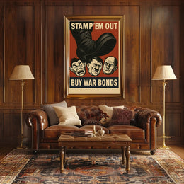 Stamp Em Out War Bonds Propaganda Poster