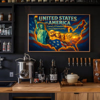 United States Travel Poster: Land of Freedom
