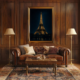 Eiffel Tower Nightscape: Captivating Urban or Cityscape Poster
