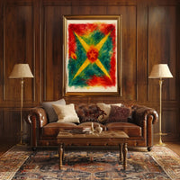 Vibrant Abstract Starburst Poster