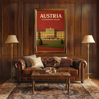 Schönbrunn Palace Vintage Travel Art Poster