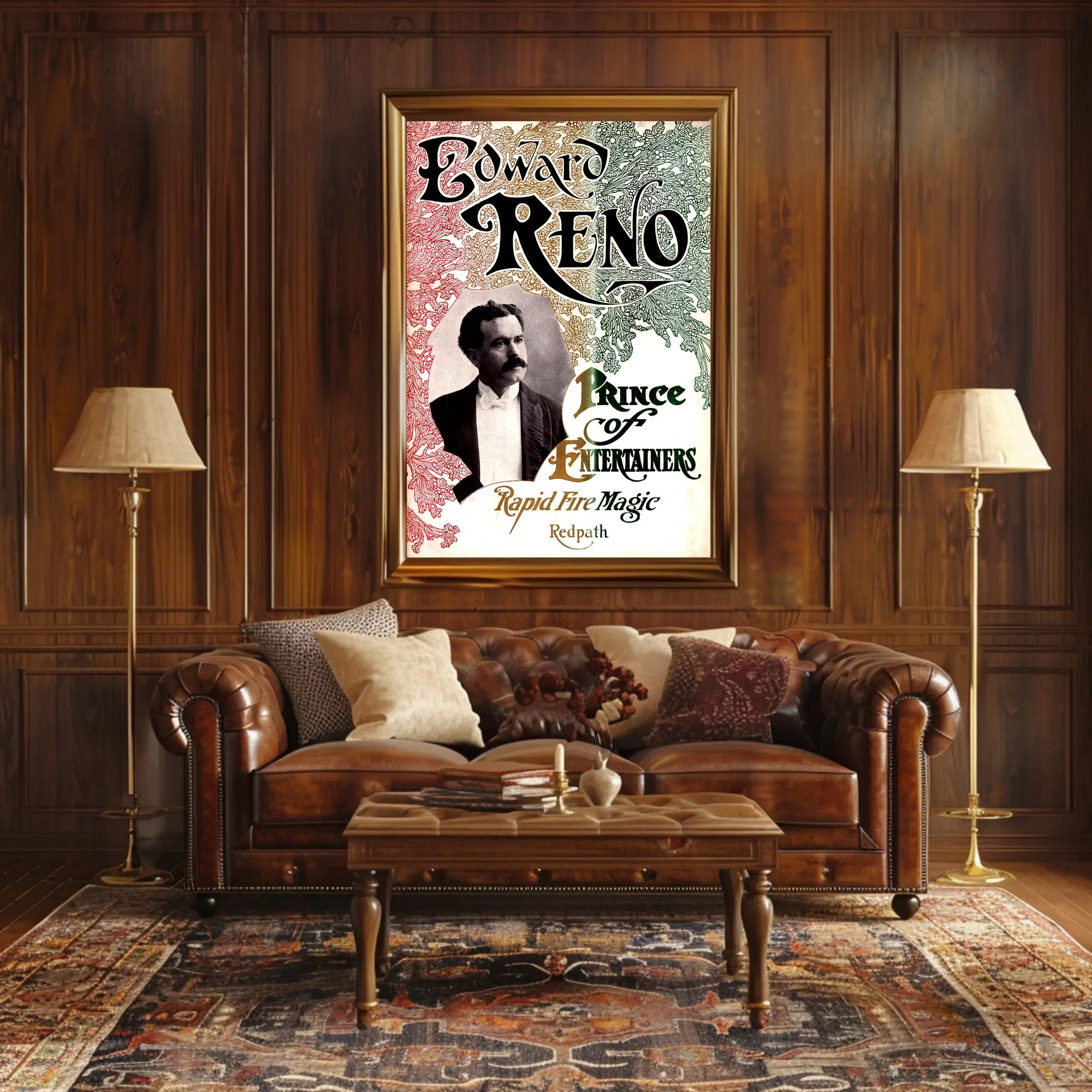 Edward Reno Vintage Magic Performance Cultural Poster