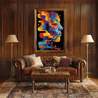 Colorful Abstract Portrait Abstract Poster