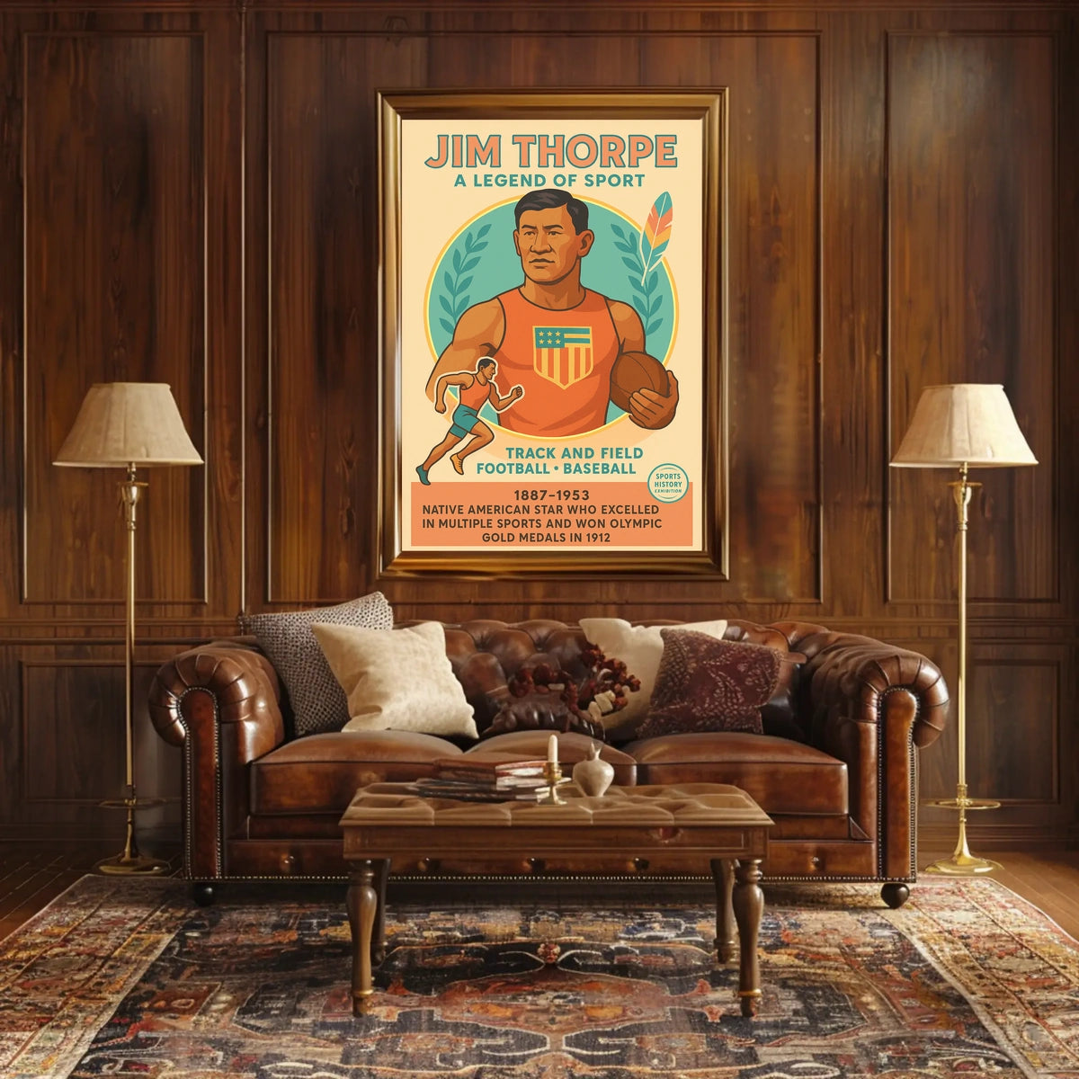 Jim Thorpe Iconic Sports Legend Jim Thorpe Poster