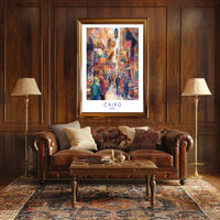Cairo Market Scene Poster PosterGoat
