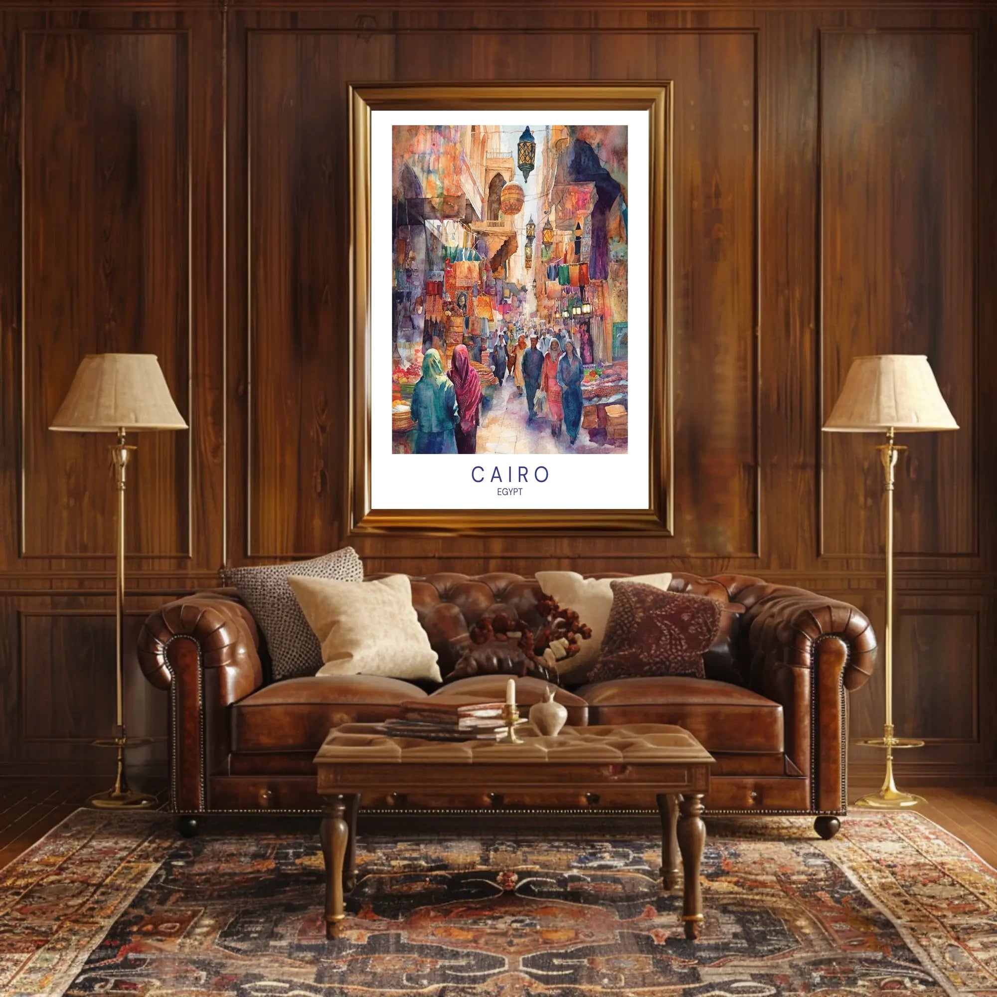 Cairo Market Scene Poster PosterGoat