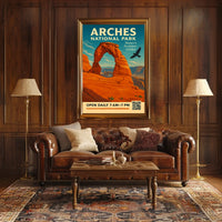 Arches National Park Vintage Travel Poster Print