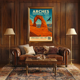 Arches National Park Vintage Travel Poster Print