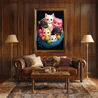 Basket Of Kittens Poster