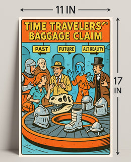 Time Travelers' Baggage Claim Poster PosterGoat