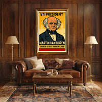 Martin Van Buren 8th President of the United States Inked Comic Style Poster