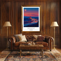 Budapest Twilight Serenity Urban or Cityscape Poster
