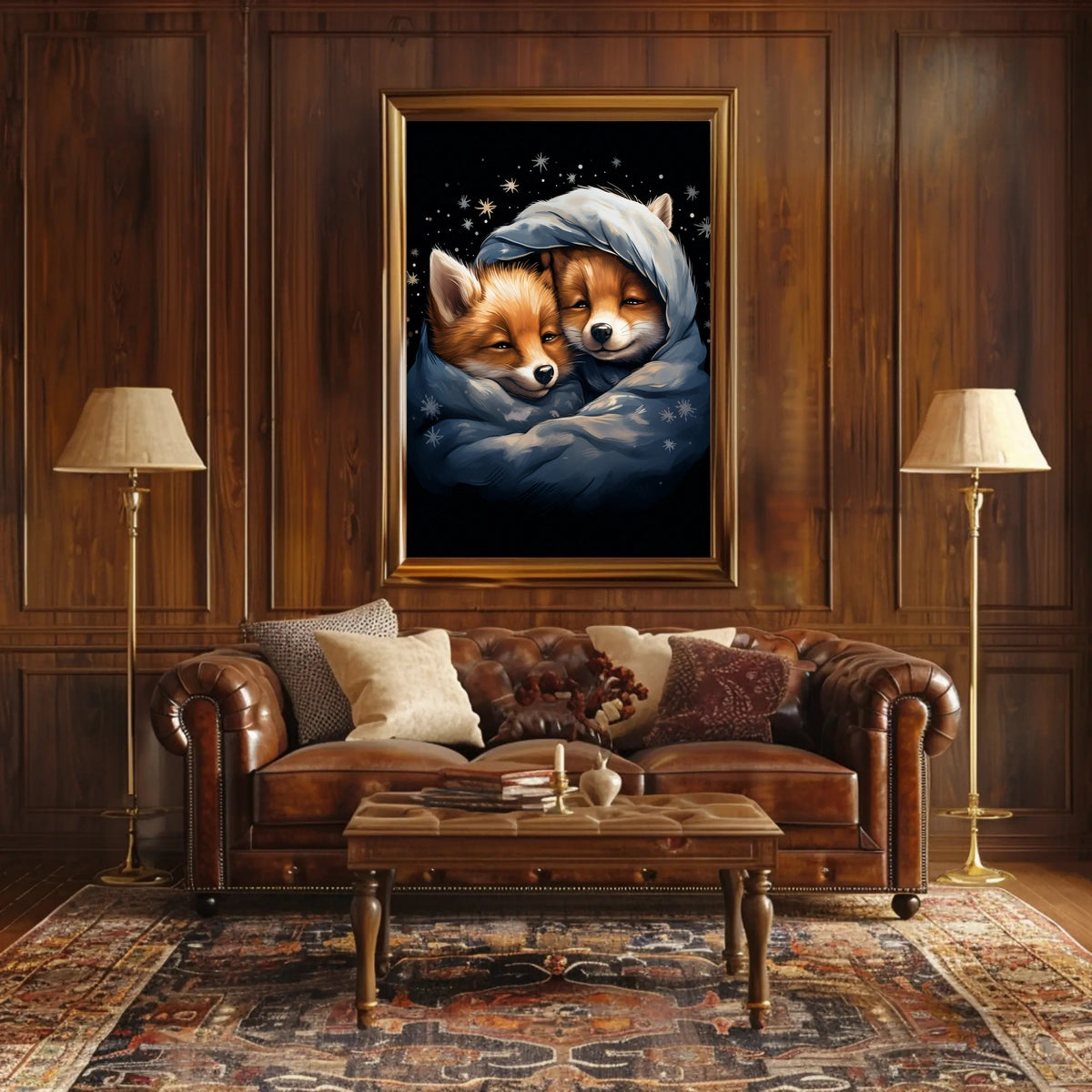 Cozy Fox Companions Poster