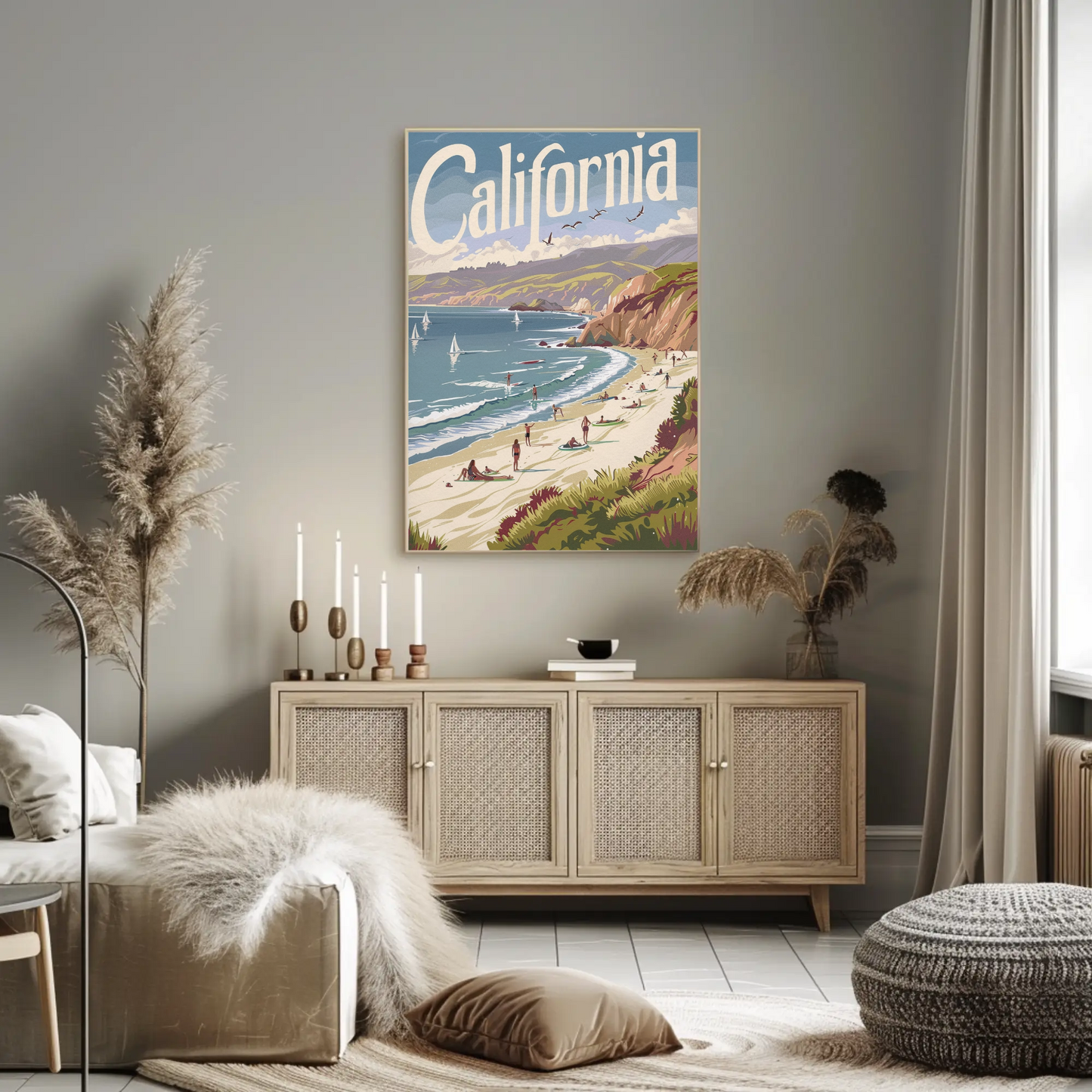 California Beach Vintage Poster