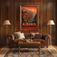 Albania Travel Poster Vintage Wall Art