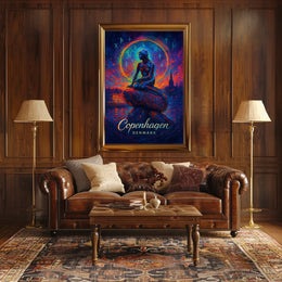 Little Mermaid Copenhagen Fantasy Art Poster