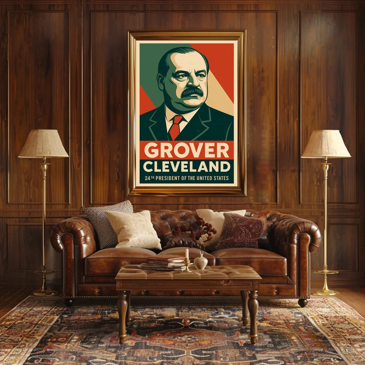 Grover Cleveland Vintage Political Propaganda Poster
