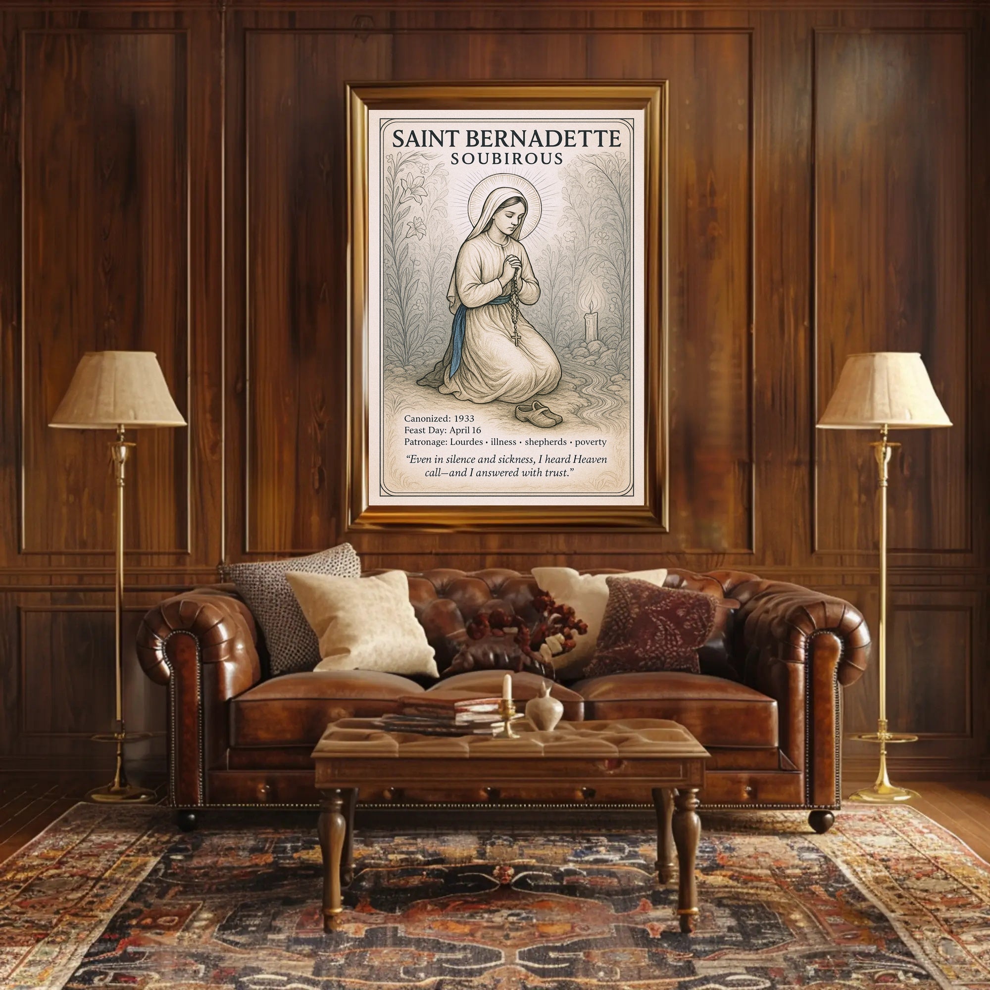 Saint Bernadette Soubirous Poster PosterGoat