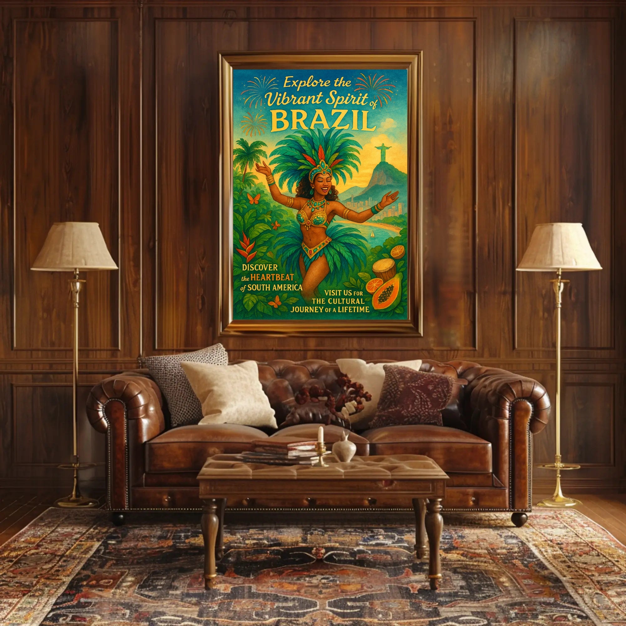 Explore The Vibrant Spirit Of Brazil Poster