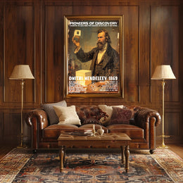 Mendeleev Chemistry Inspiration Vintage Educational or Infographic Poster