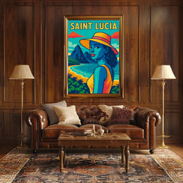 Saint Lucia Tropical Paradise Poster