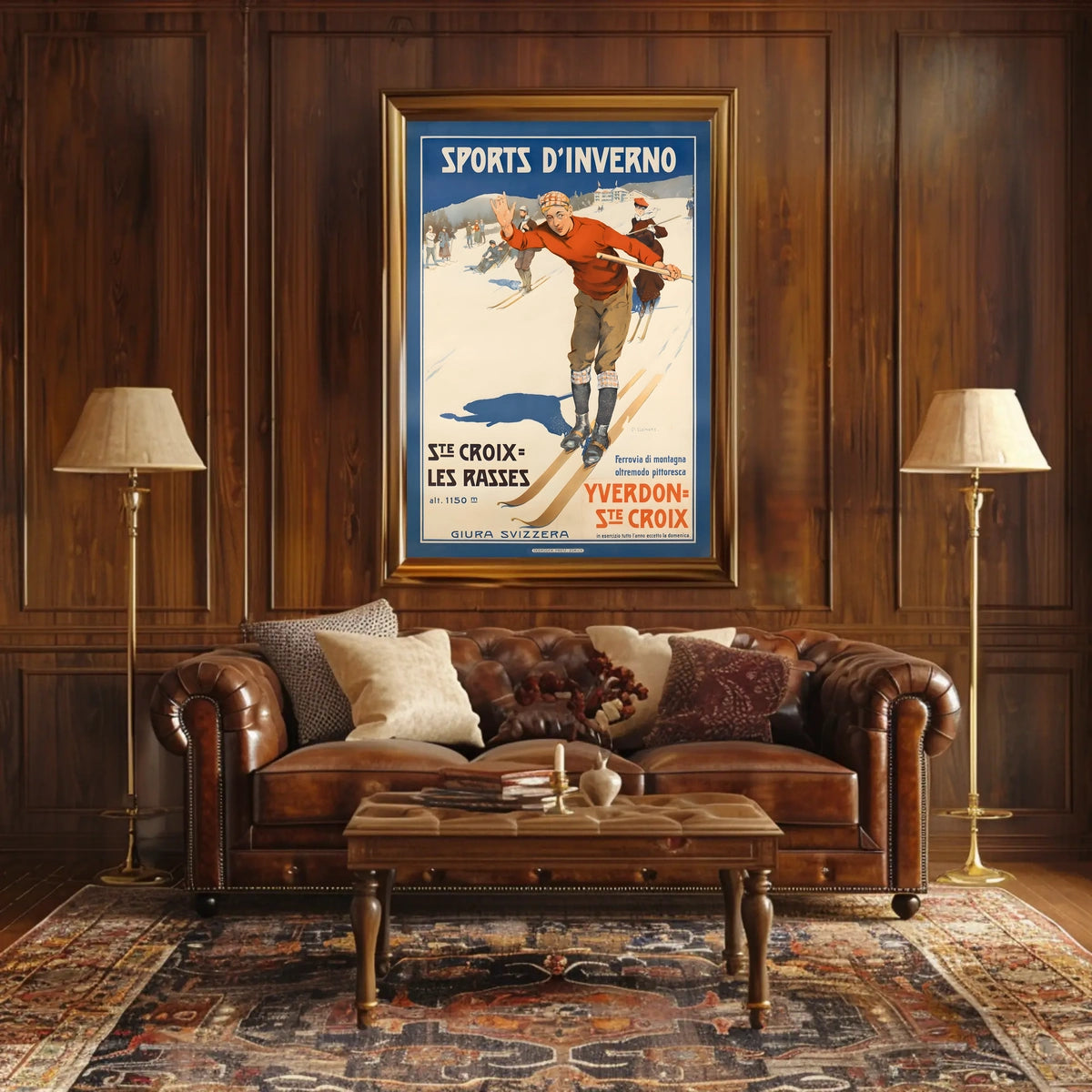 Winter Sports In The Jura Mountains Poster