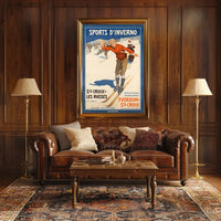 Winter Sports In The Jura Mountains Poster
