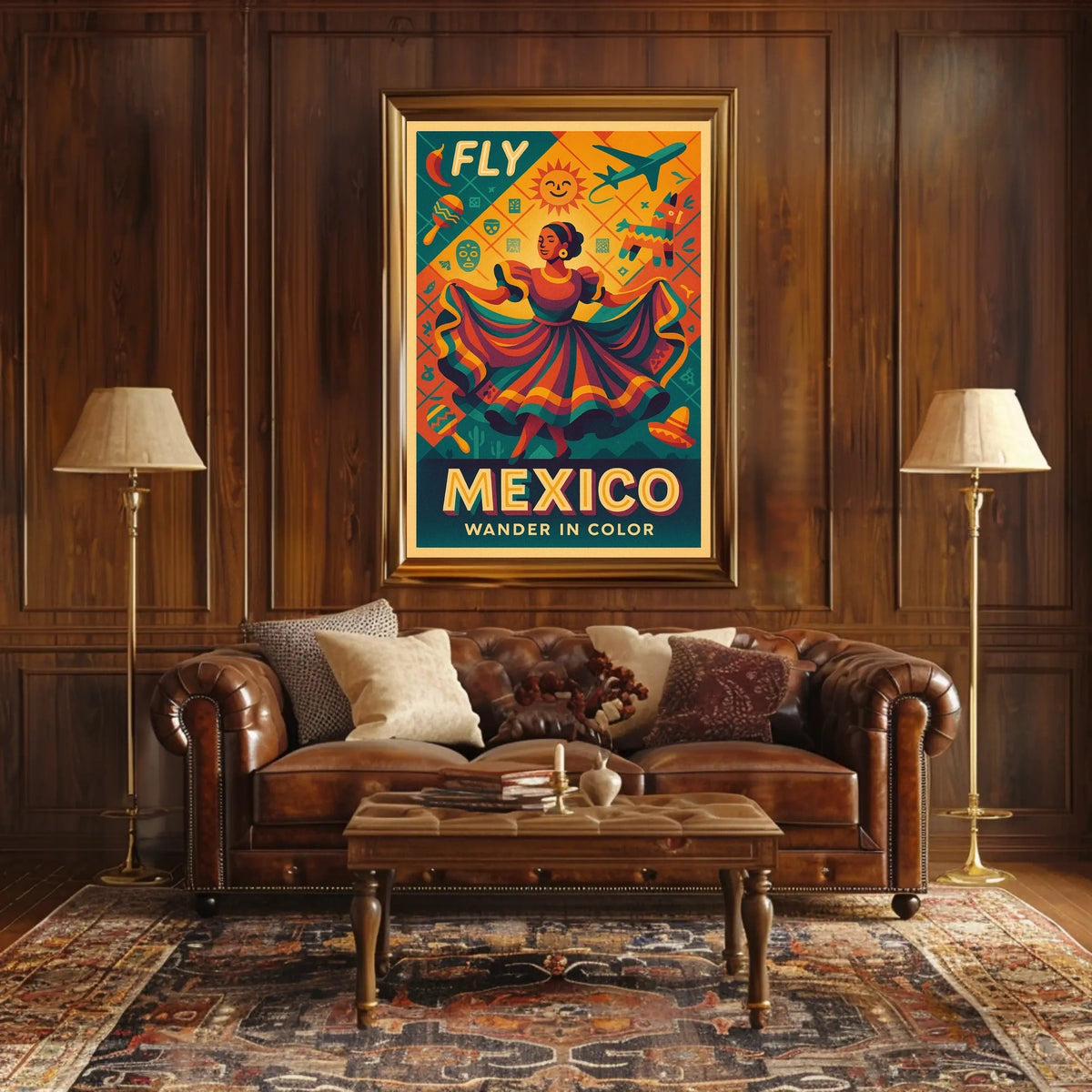 Fly to Mexico Wander in Color Poster