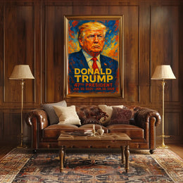 Donald Trump Guardian Liberty Patriot Impressionism Poster