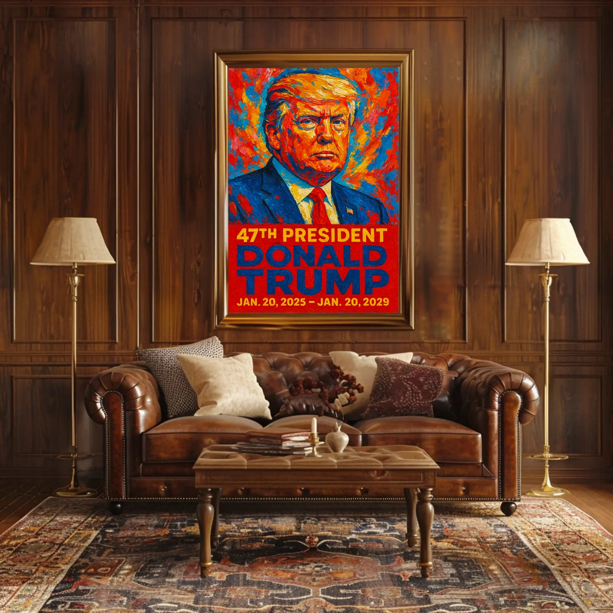 Unyielding Resolve Trump Patriot Legacy Expressionism Poster