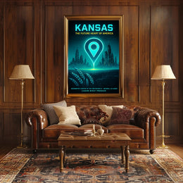 Kansas The Future Heart of America Poster PosterGoat