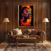 Vibrant Portrait In Abstract Abstract Poster
